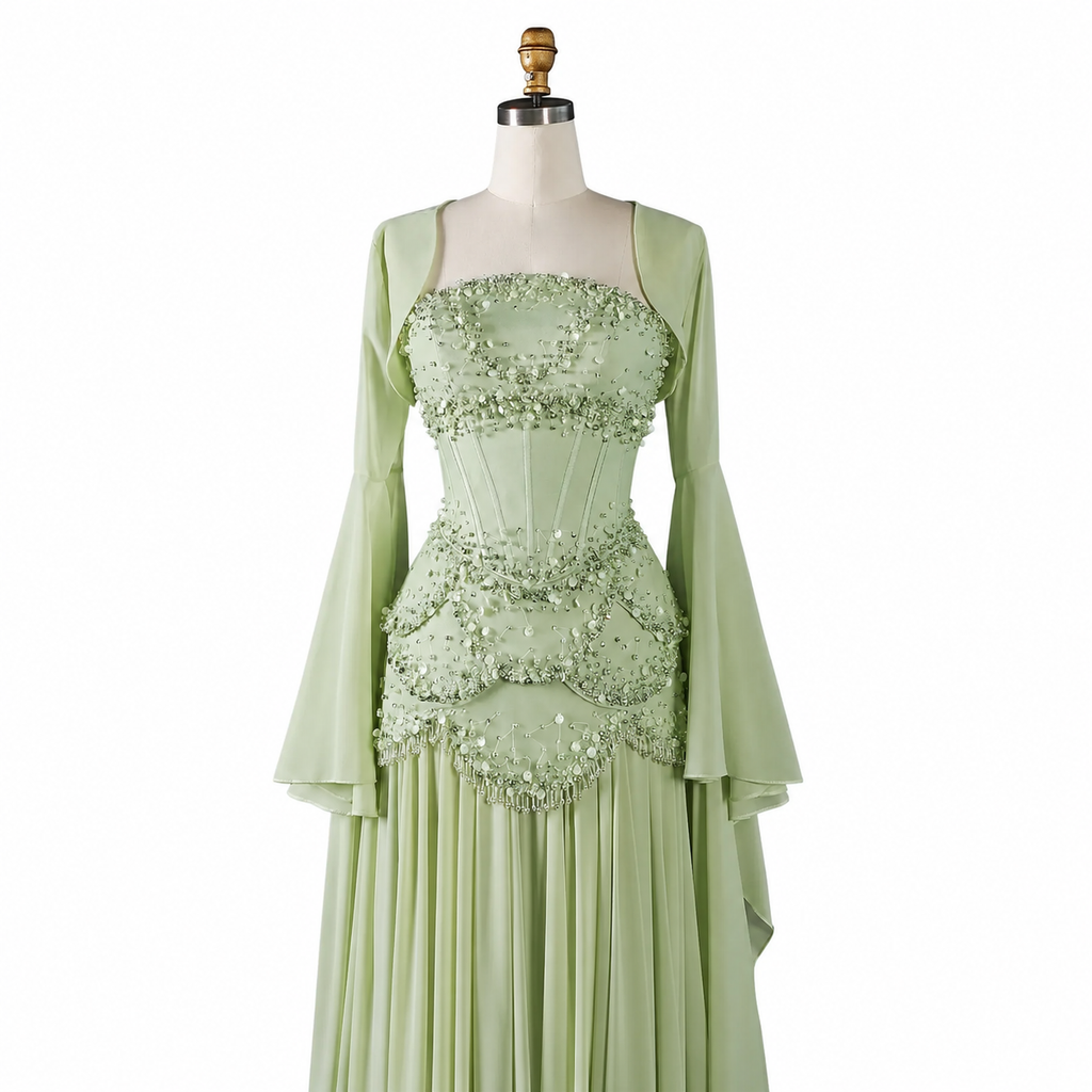 SS286 The Samira Dress In Sage Green