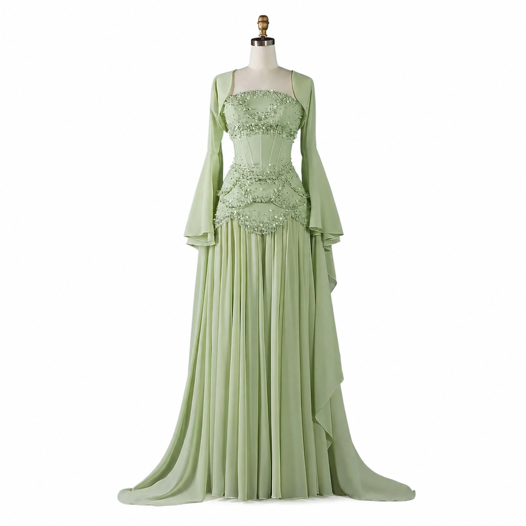 SS286 The Samira Dress In Sage Green