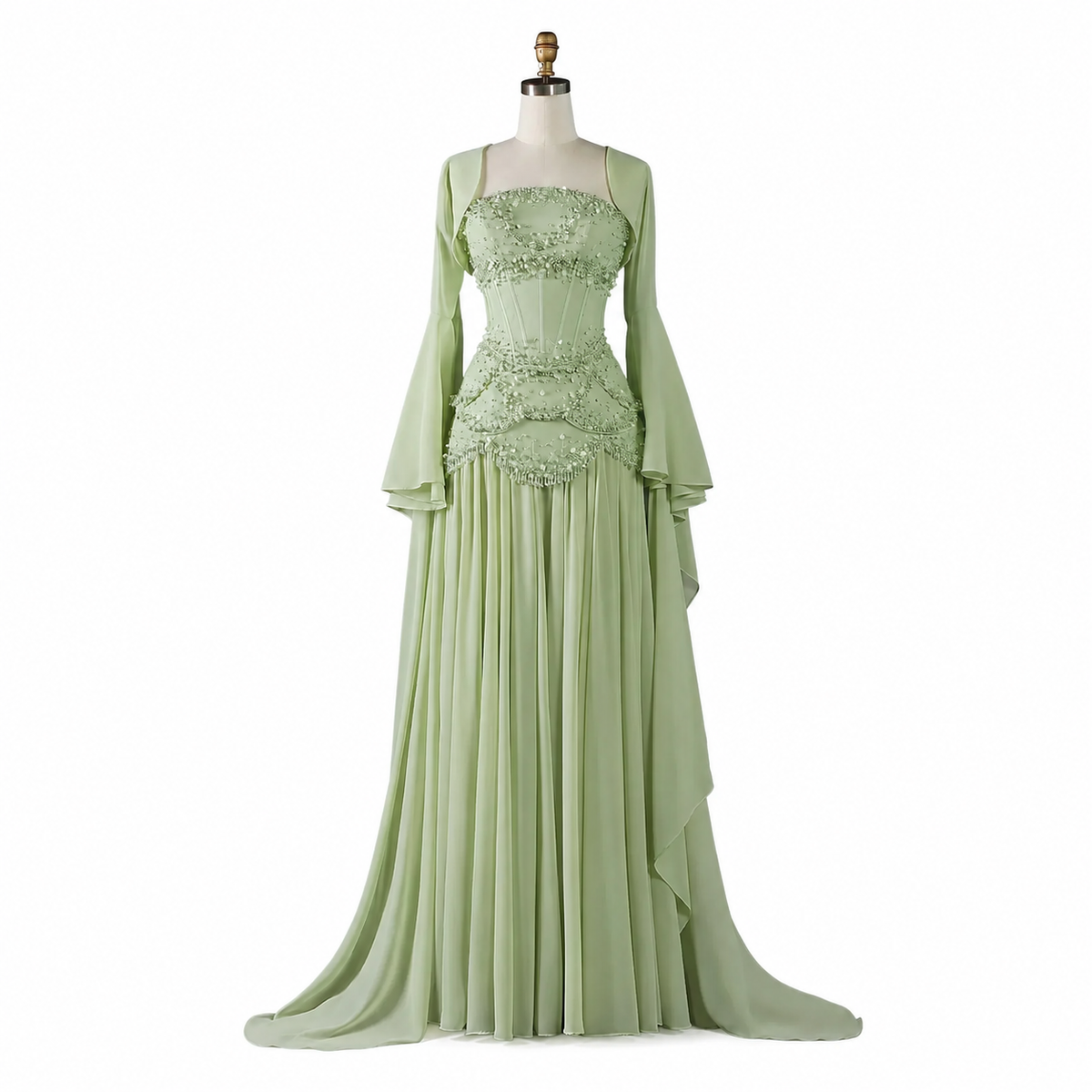 SS286 The Samira Dress In Sage Green