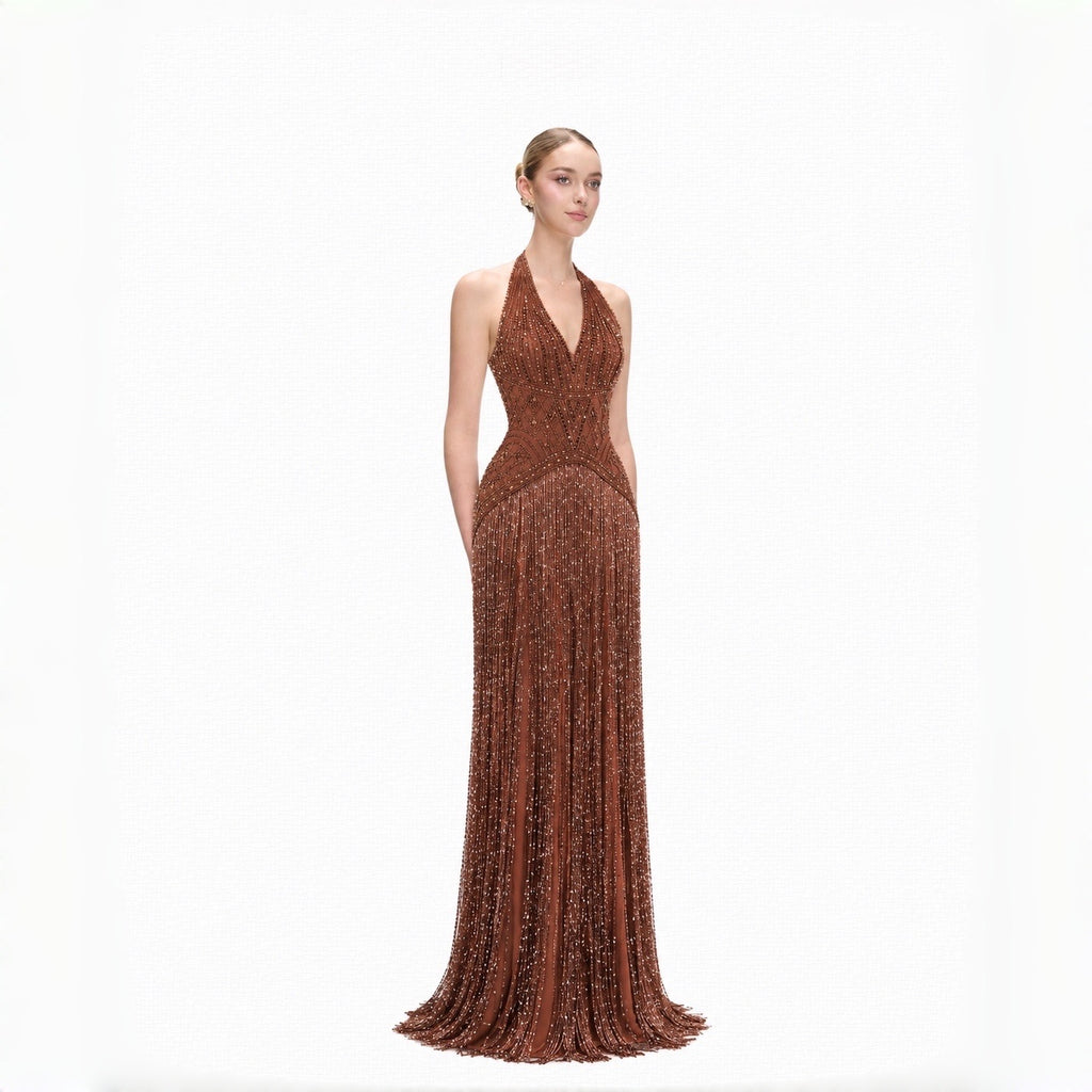 SS554 The Elysia Dress In Brown