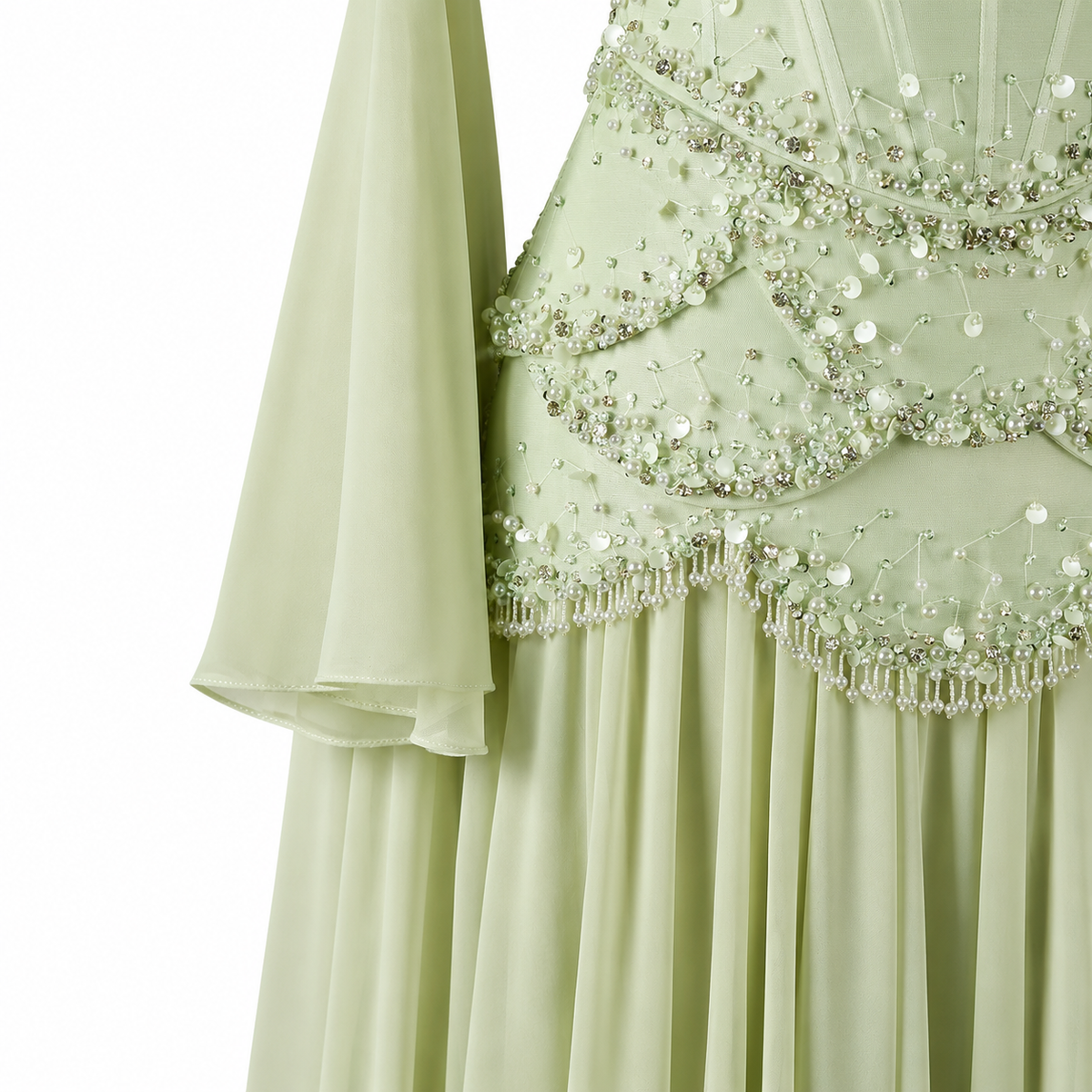 SS286 The Samira Dress In Sage Green