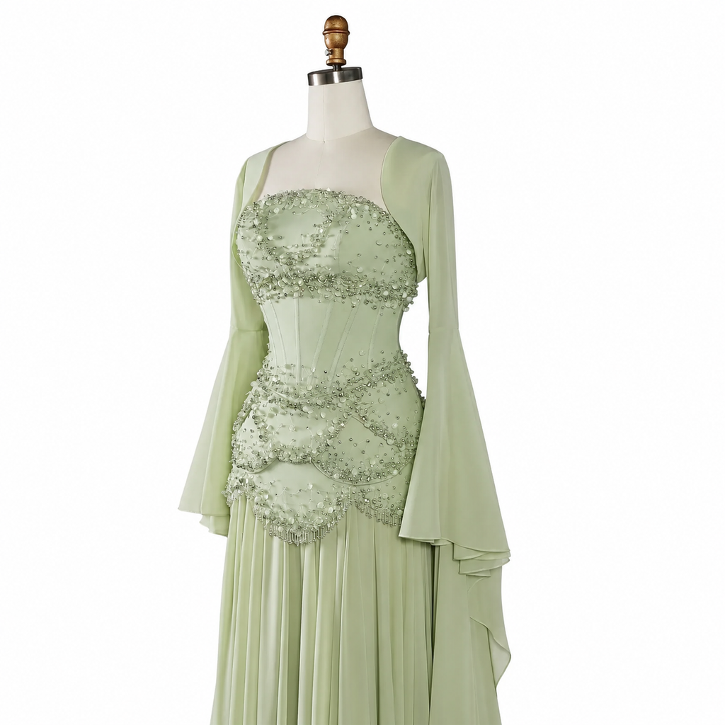 SS286 The Samira Dress In Sage Green