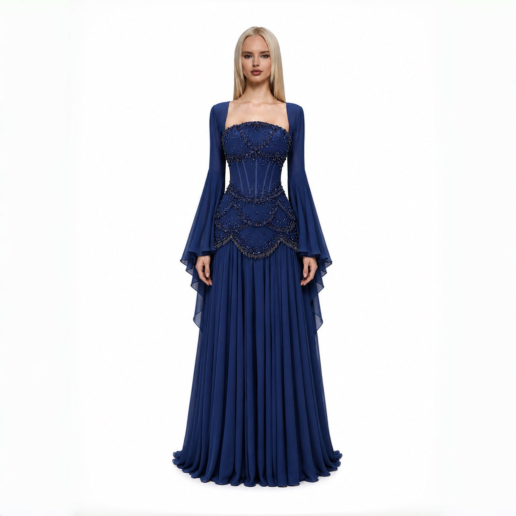 SS286 The Samira Dress In Navy Blue