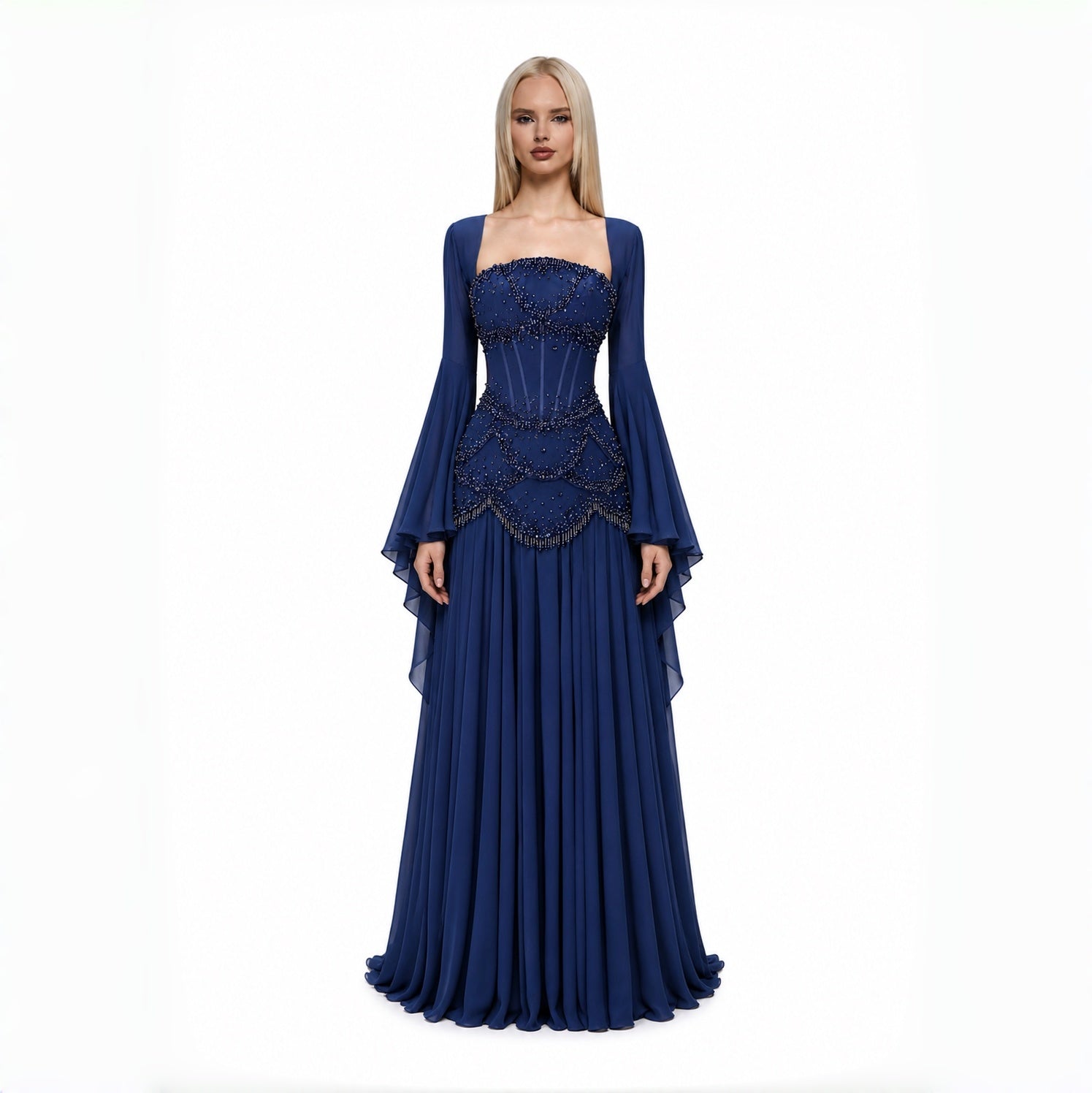 SS286 The Samira Dress In Navy Blue
